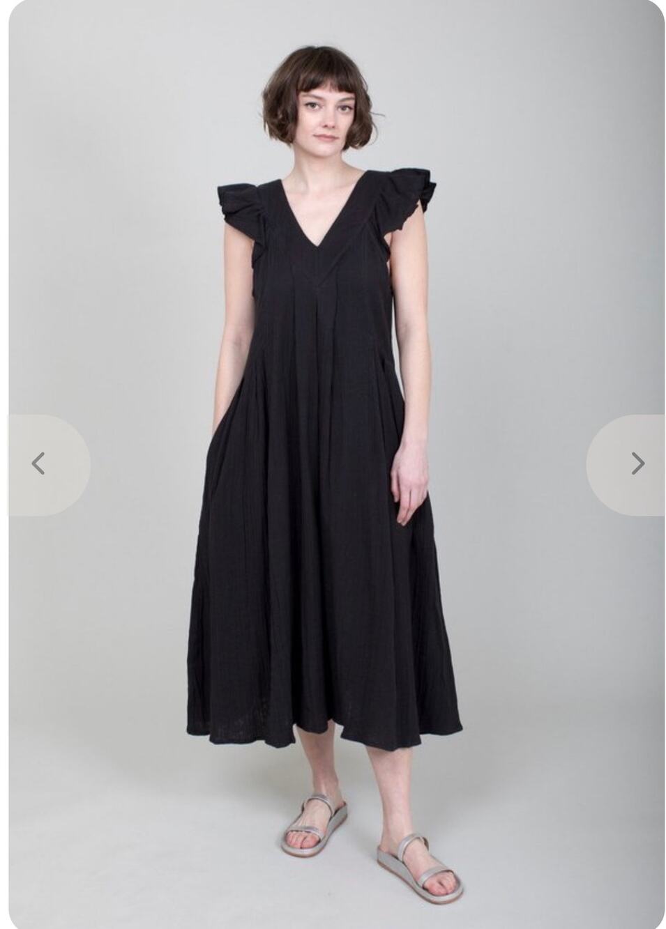 Mille Catarina Dress Black Gauze  XS